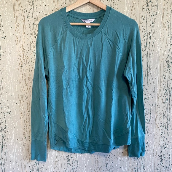 Athleta Mindset Sweatshirt Villa Teal size M - Picture 2 of 4